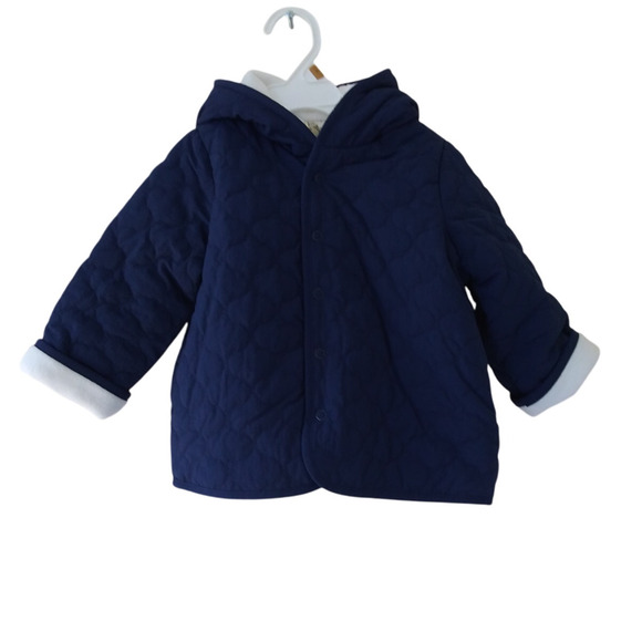 NWT First Impressions Baby Boy Hooded Fleece Lined Jacket Navy Blue 18M - Picture 3 of 6